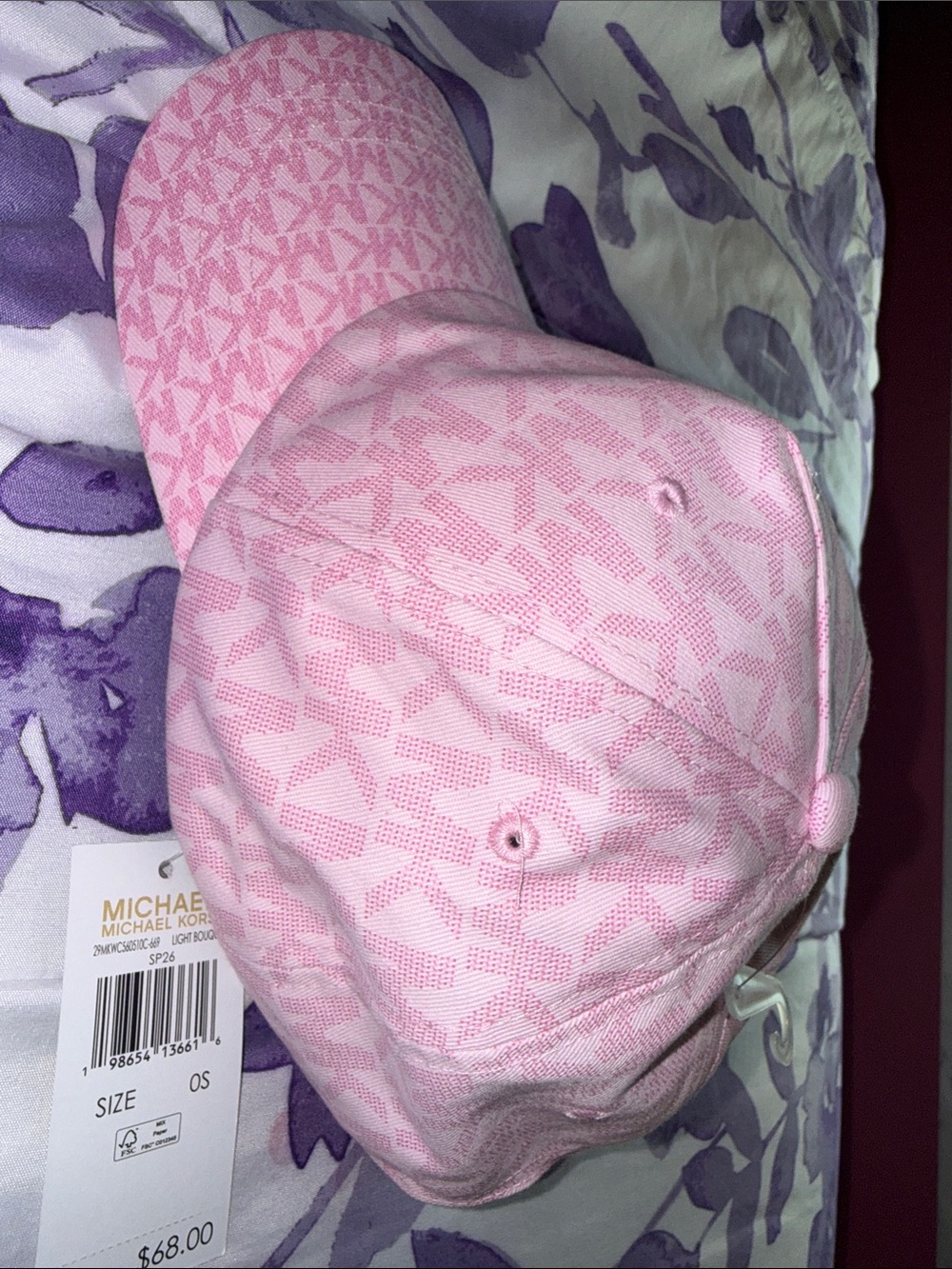 Michael Kors Dusty Pink MK Monogram Cap - Picture 4 of 5